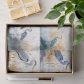 Blue Herons Collage 1 Decoupage Papier (Geschenk)