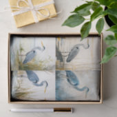 Blue Herons Collage 2 Decoupage Papier (Geschenk)