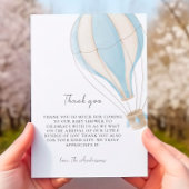 Blue Hete Luchtballon Boy Baby shower Bedankt