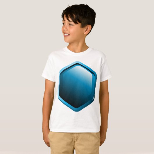 Blue Hexagon Boys T-shirt (Voorkant volledig)