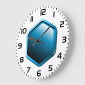 Blue Hexagon Grote Klok (Hoek)