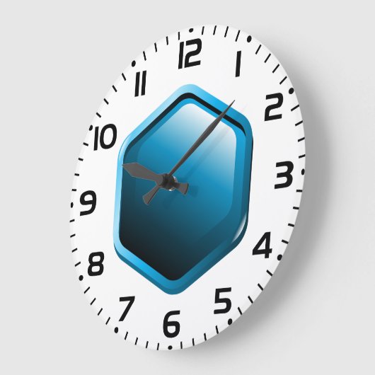 Blue Hexagon Grote Klok (Hoek)