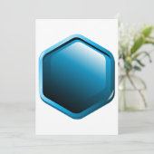 Blue Hexagon Kaart (Staand voorkant)