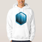 Blue Hexagon Mannen Hoodie (Voorkant)