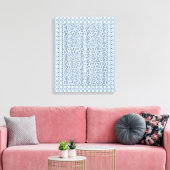 Blue Hexagon Maze Canvas Afdruk (Insitu (Woonkamer))