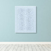 Blue Hexagon Maze Canvas Afdruk (Insitu (Houten vloer))