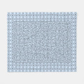 Blue Hexagon Maze Fleece Deken (Voorkant (Horizontaal))