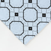Blue Hexagon Maze Fleece Deken (Hoek)
