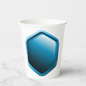 Blue Hexagon Papieren Bekers (Voorkant)
