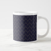 Blue Hexagon Pattern Grote Koffiekop (Rechts)