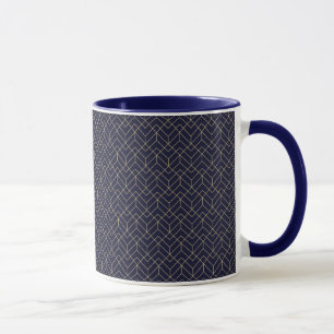 Blue Hexagon Pattern Mok