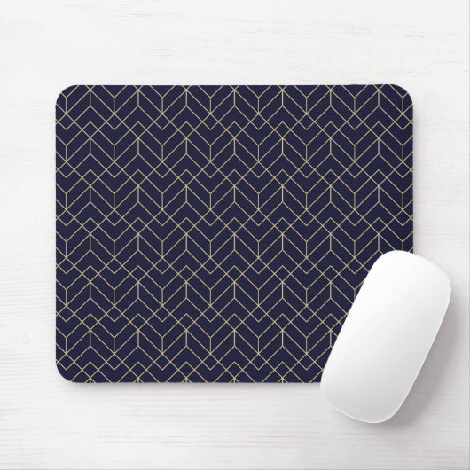 Blue Hexagon Pattern Muismat (Met muis)