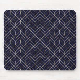 Blue Hexagon Pattern Muismat