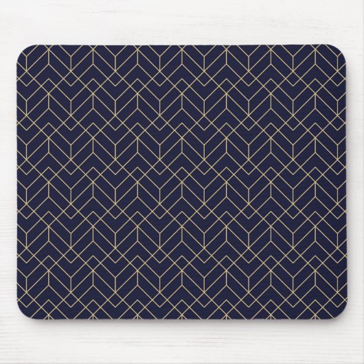 Blue Hexagon Pattern Muismat (Voorkant)