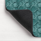 Blue Hexagon Pattern Muismat (Hoek)