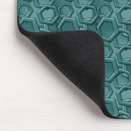 Blue Hexagon Pattern Muismat (Hoek)