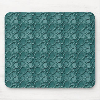 Blue Hexagon Pattern Muismat
