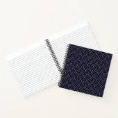 Blue Hexagon Pattern Notitieboek (Binnen)