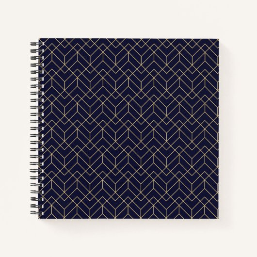 Blue Hexagon Pattern Notitieboek (Voorkant)