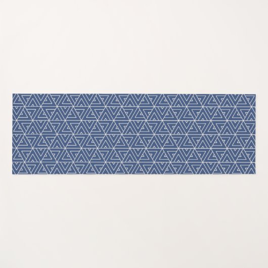 Blue Hexagon Pattern Yoga Mat (Voorkant (horizontaal))
