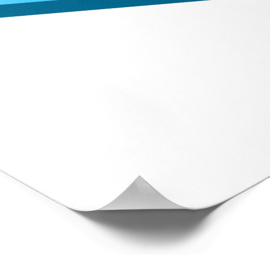 Blue Hexagon Poster (Hoek)