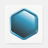 Blue Hexagon Shape Paper Napkins Servet (Voorkant)