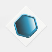 Blue Hexagon Shape Paper Napkins Servet (Hoek)