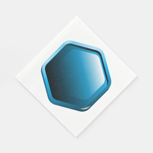 Blue Hexagon Shape Paper Napkins Servet (Hoek)