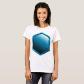 Blue Hexagon Womens T-Shirt (Voorkant volledig)