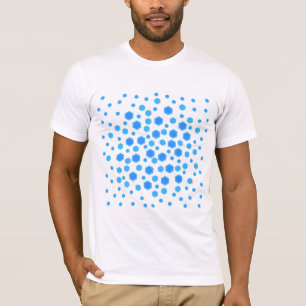 Blue Hexagons Pattern. T-shirt
