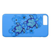 Blue Hibiscus en Honu Turtles Case-Mate iPhone Case (Achterkant (Horizontaal))