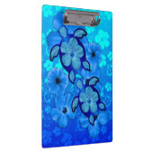 Blue Hibiscus en Honu Turtles Klembord (Rechts)