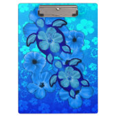 Blue Hibiscus en Honu Turtles Klembord (Voorkant)