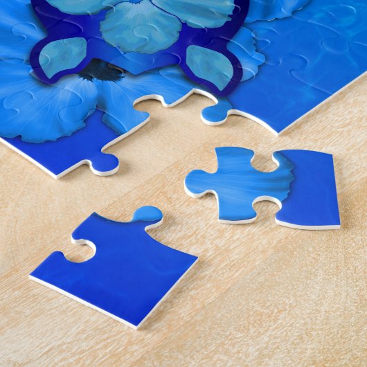 Blue Hibiscus en Honu Turtles Legpuzzel (Zijkant)