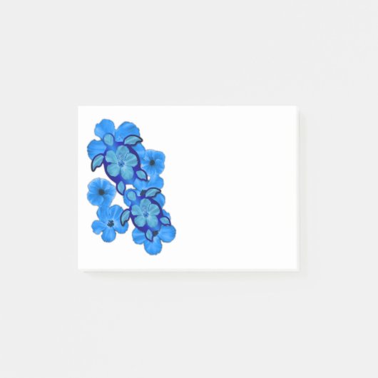 Blue Hibiscus en Honu Turtles Post-it® Notes (Voorkant)