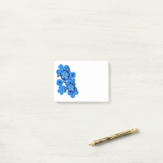 Blue Hibiscus en Honu Turtles Post-it® Notes (Op bureau)