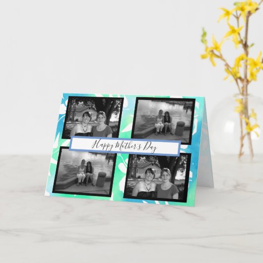 Blue Hibiscus en Photos Moederdag Kaart (Gele Bloem)