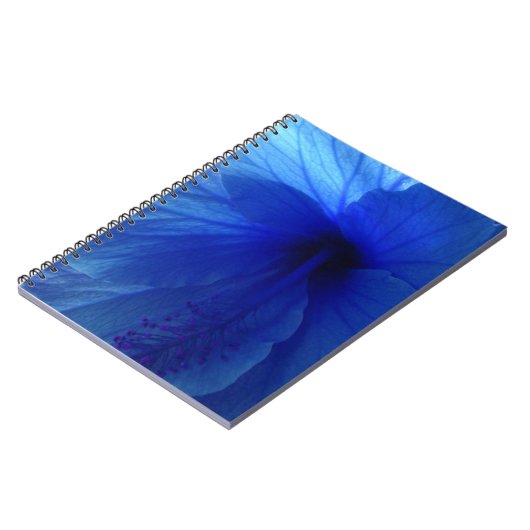 Blue Hibiscus Flower Notitieboek (Linkerzijde)