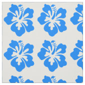 Blue Hibiscus Flower print Stof (Swatch)