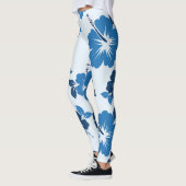 Blue Hibiscus Flowers Leggings (Links)