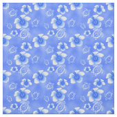 Blue Hibiscus Honu Hawaiian Stof (Swatch)
