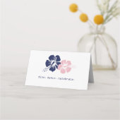 Blue Hibiscus & Pink Airline Ticket voor gasten Plaatskaartje (Achterkant)