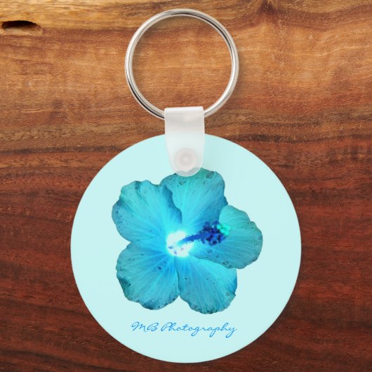 Blue Hibiscus Sleutelhanger (Voorkant)