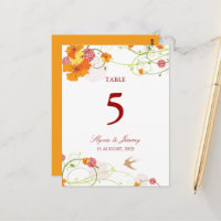 Blue Hibiscus Swirls & Swallows Floral Wedding