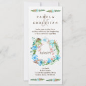 Blue Hibiscus Tropical Floral Wreatitation Kaart (Voorkant)