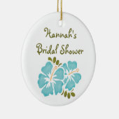 Blue Hibiscus Vrijgezellenfeest Ornament Favor (Rechts)