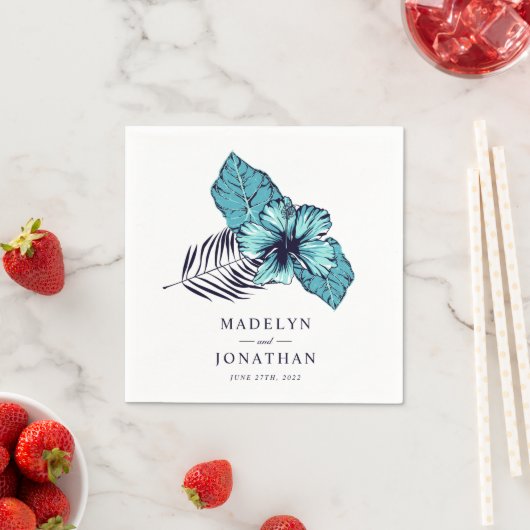 Blue Hibiscus Wedding Servet (Insitu)