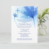 Blue High Invitation Kaart (Staand voorkant)