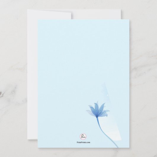 Blue High Invitation Kaart (Achterkant)