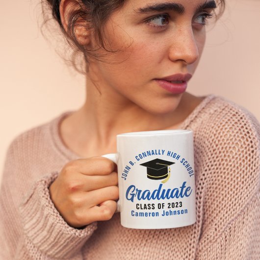 Blue High School Afstuderen aangepast Afstuderen 2 Koffiemok